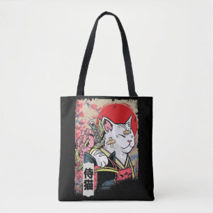 Bolso De Tela Guerrero de gatos samurai japonés, Ninja Kitten