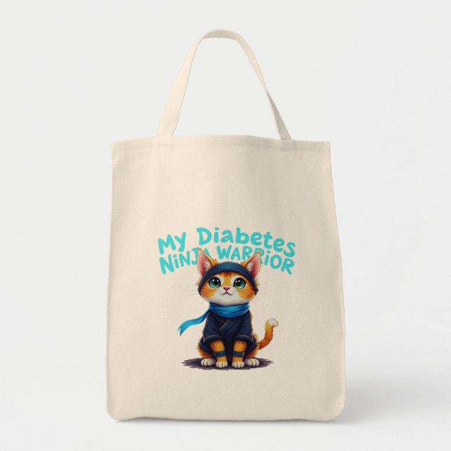 Bolso De Tela Guerrero de Ninja para mi diabetes se mantiene fir (Frente)