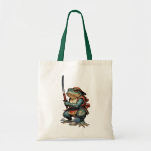 Bolso De Tela Guerrero de rana samurai con Katana