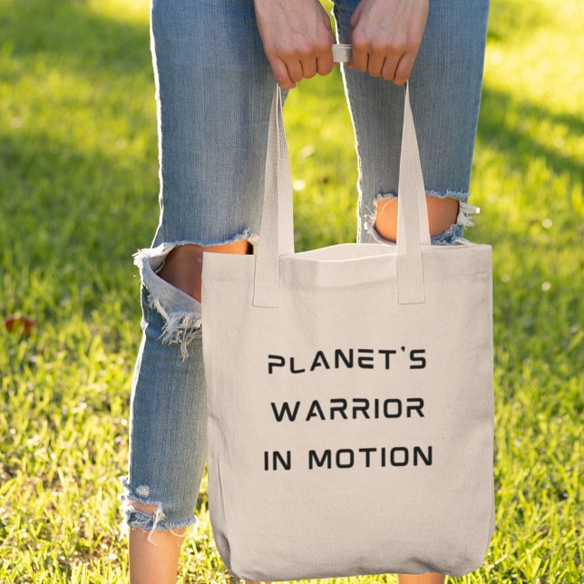 Bolso De Tela Guerrero del planeta en movimiento activista ecoló (Make it yours now and join the movement!)