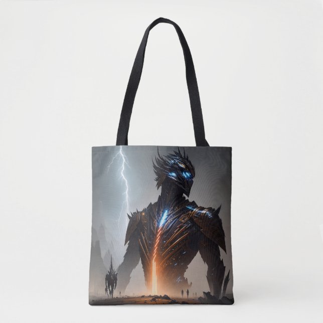 Bolso De Tela Guerrero Lightning Cyborg (Anverso)