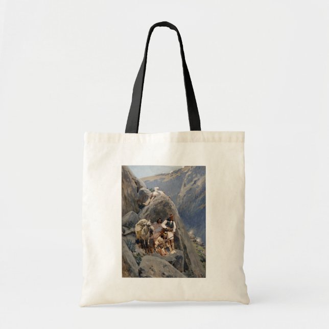 Bolso De Tela Guerreros Apache: Emboscada en la caballería norte (Frente)