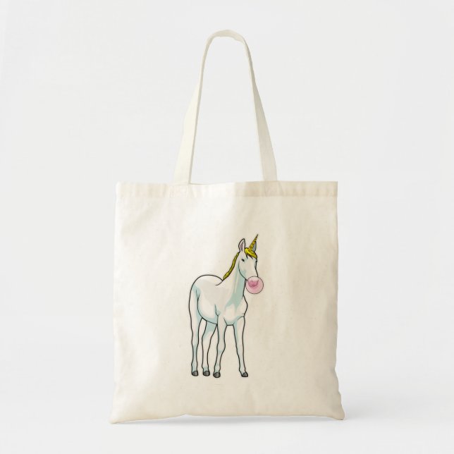 Bolso De Tela Guia de burbujas de unicornio (Frente)