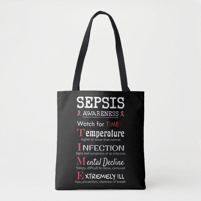 Bolso De Tela Guía de Sepsis Awareness Watch (Anverso)