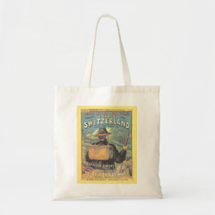Bolso De Tela Guía de turismo de arte de portada vintage de Suiz