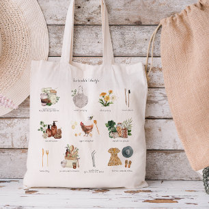 Bolso De Tela Guía Eco de Estilo de Vida Sostenible   Cero Resid