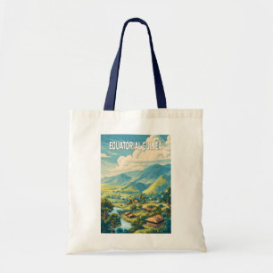 Bolso De Tela Guinea Ecuatorial: Vintage de arte de viaje para I