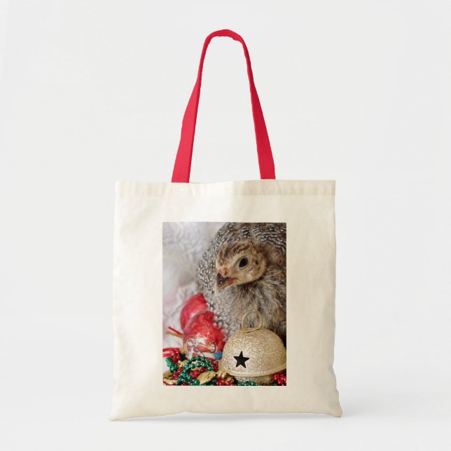 Bolso De Tela Guinea Navidad (Frente)