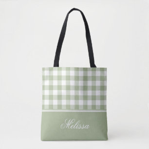 Bolso De Tela Guinga el de la verde salvia personalizado