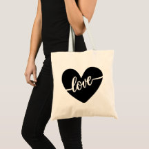 Guión de amor de corazón negro moderno de San Vale