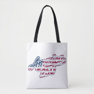 Bolso De Tela Guión de Bandera de América 250 Diseño Semiquincen