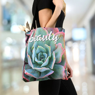 Bolso De Tela Guión de belleza del Cactus Verde