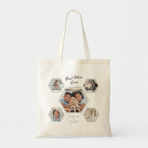 Bolso De Tela Guión de Collage Personalizado de Varias Fotos par