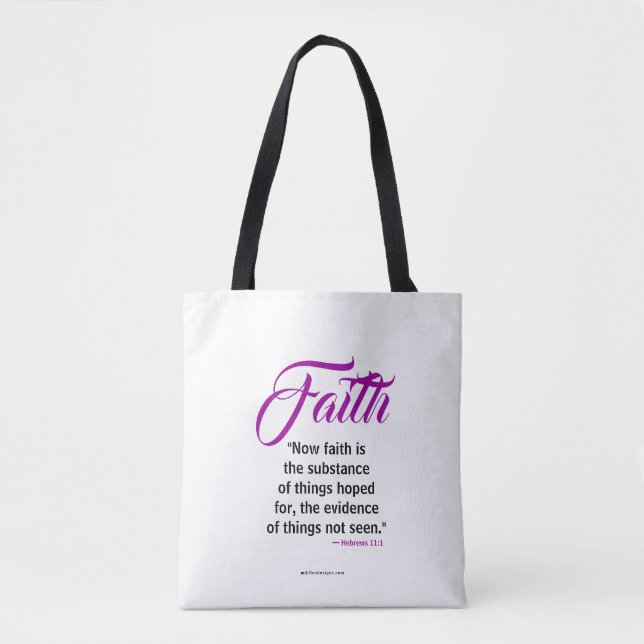 Bolso De Tela Guión de la colección #FAITH (Anverso)