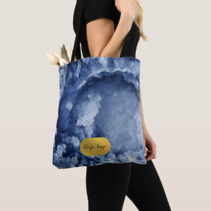 Bolso De Tela Guión de la firma de los cristales del mar de Reli