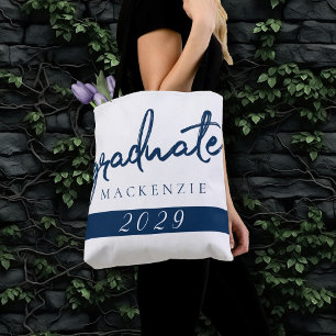Bolso De Tela Guión de la Marina Graduada Ropa de pincel azul