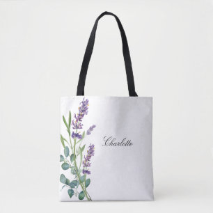 Bolso De Tela Guión de nombre de vegetación de eucalipto de Lave