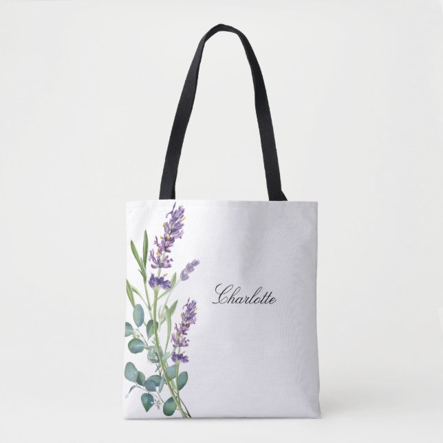 Bolso De Tela Guión de nombre de vegetación de eucalipto de Lave (Anverso)