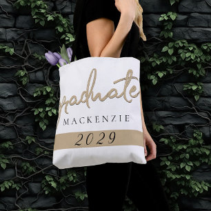 Bolso De Tela Guión de oro para graduados   Cepillo elegante con