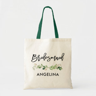 Bolso De Tela Guión de pincel Bridesmaid Vegetación Botánica
