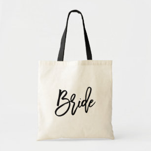 Bolso De Tela Guión de pincel moderno de novia