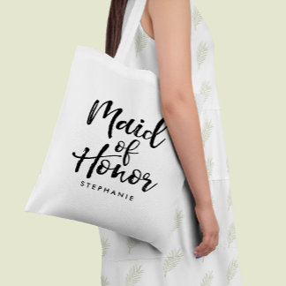 Bolso De Tela Guión elegante "doncella de honor" personalizado