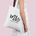 Bolso De Tela Guión elegante "Future Mrs."<br><div class="desc">Divertido diseño personalizado de fiesta nupcial.</div>
