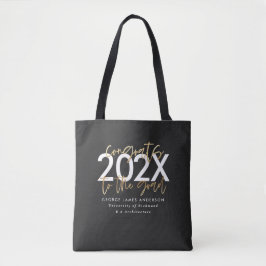 Bolso De Tela Guión moderno negro y dorado graduación elegante a