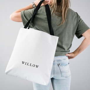 Bolso De Tela Guión rústico Monogramada Bridesmaid Tote Bag