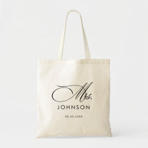 Bolso De Tela Guión sofisticado Sra. Calligraphy, regalo de reci