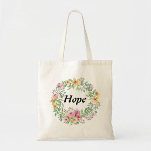 Bolso De Tela Guirnalda de la acuarela/tote del presupuesto de