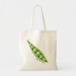 Bolso De Tela Guisantes dulces en un bollo de pod