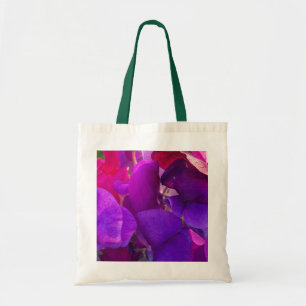 Bolso De Tela Guisantes dulces morados y rosados gigantes