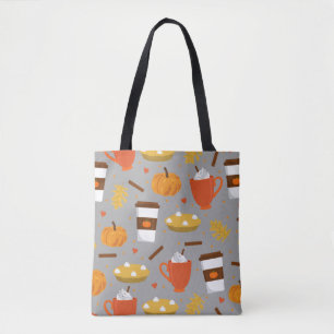 Bolso De Tela guiso de calabaza de amor gris