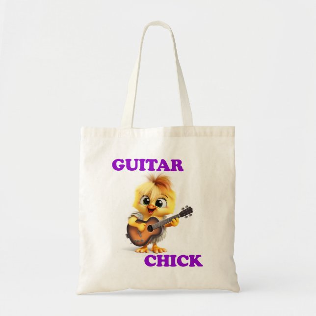 Bolso De Tela Guitar Chick (Frente)
