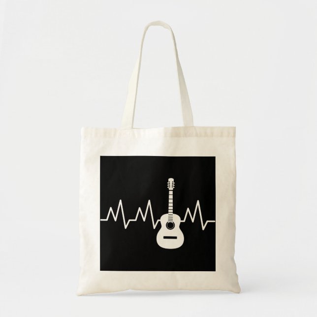Bolso De Tela Guitarra Acústica latir al corazón (Frente)