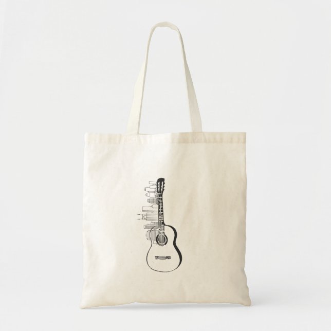Bolso De Tela Guitarra de Nashville Skyline (Frente)