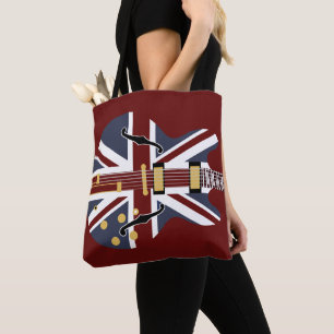 Bolso De Tela Guitarra de Union Jack del estallido del británic