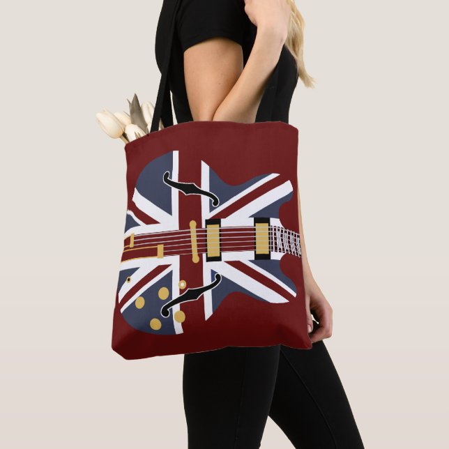 Bolso De Tela Guitarra de Union Jack del estallido del británico (Detalle)