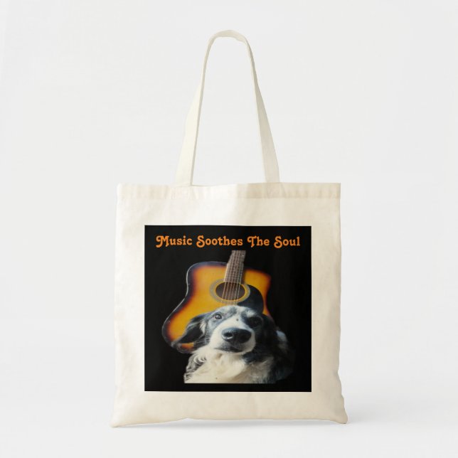 Bolso De Tela Guitarra Dog (Frente)