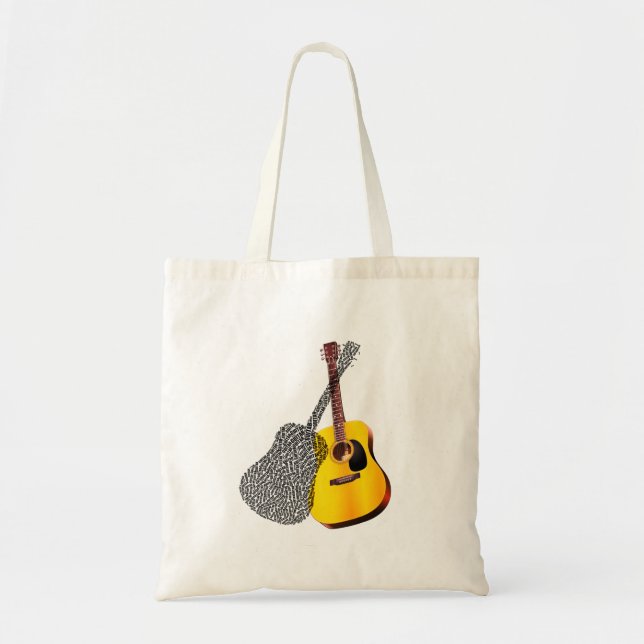 Bolso De Tela guitarra, música, instrumento musical (Frente)