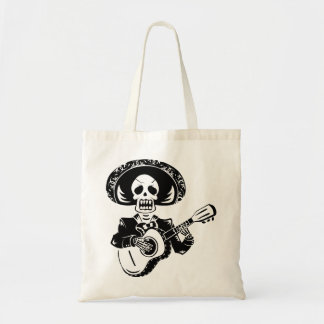 Bolso De Tela Guitarra que juega el día del esqueleto muerto