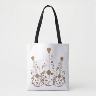 Bolso De Tela Guitarras de madera rizada