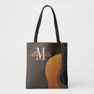 Bolso De Tela Guitarrista con nombre personalizado profesor y al