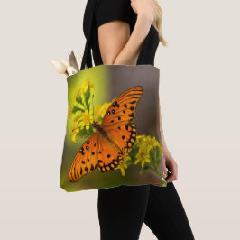 Bolso De Tela Gulf Fritillary aka Passion Butterfly on Goldenrod