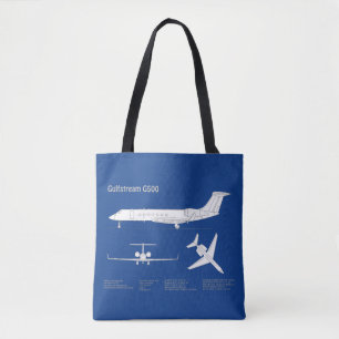 Bolso De Tela Gulfstream G500 - Planes de diseño aéreo ABD