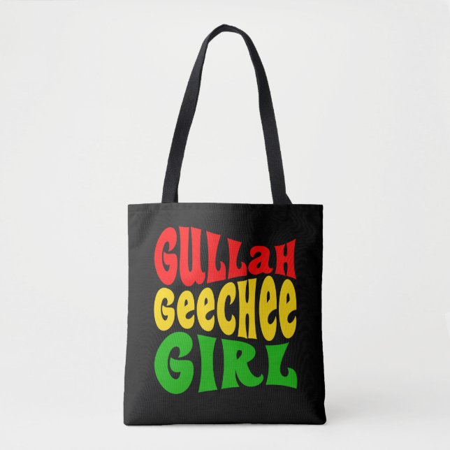Bolso De Tela Gullah Geechee Chica Gift (Anverso)
