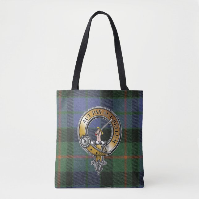Bolso De Tela Gunn Tartan & Badge (Anverso)