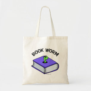 Bolso De Tela Gusano de libro