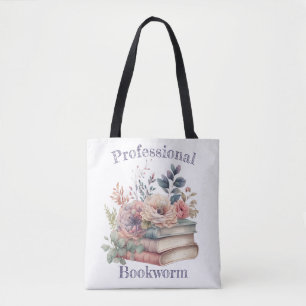 Bolso De Tela Gusano de libro profesional
